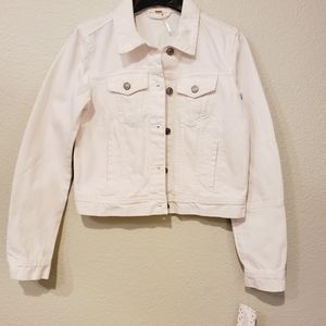 Free people white denim jacket